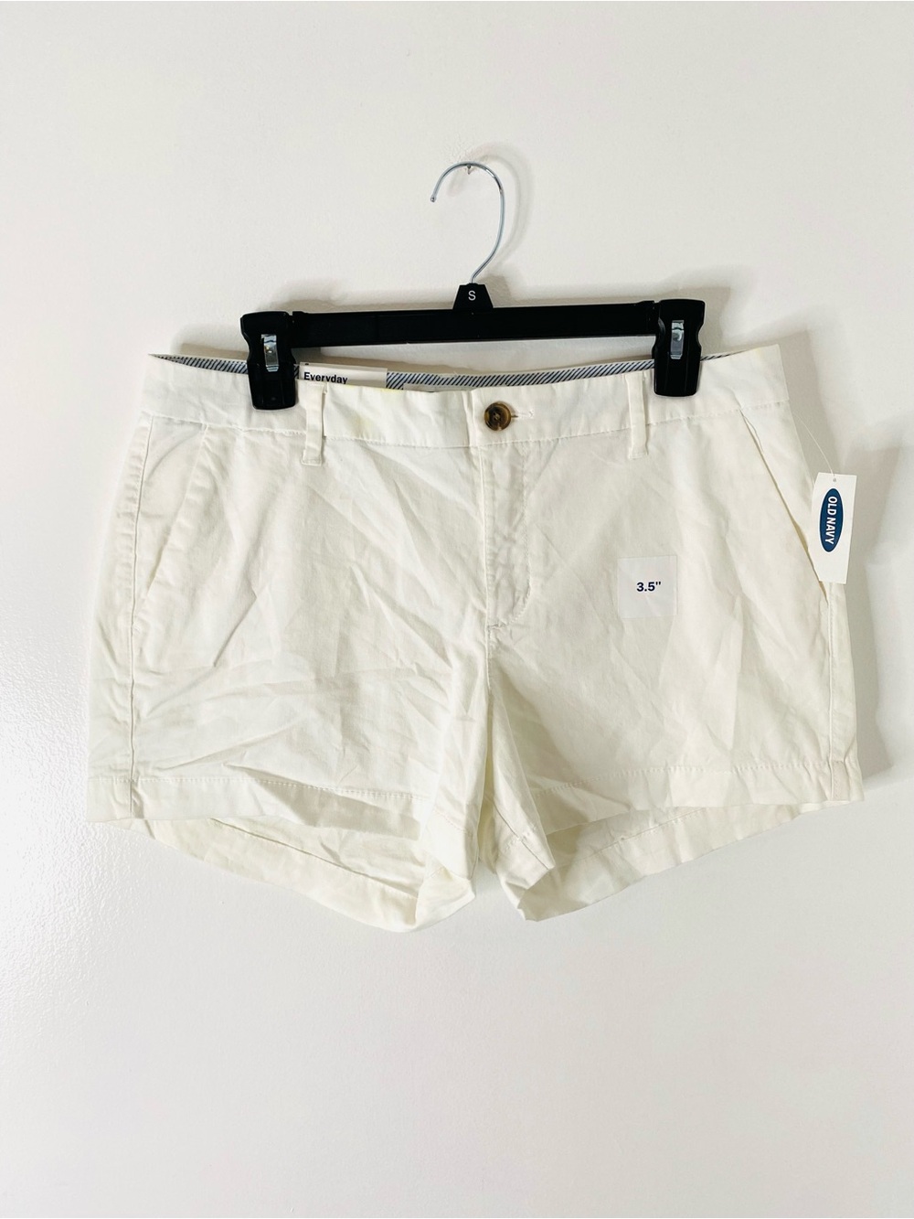 Old Navy NWT Everyday White Chino Shorts 3.5" Stretch Cotton